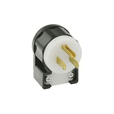 Leviton Electrical Plugs 5-15P Plug Angled Black-White 5266-CA